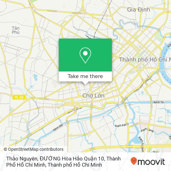 Bản đồ Thảo Nguyên, ĐƯỜNG Hòa Hảo Quận 10, Thành Phố Hồ Chí Minh