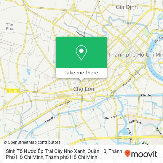 Bản đồ Sinh Tố Nước Ép Trái Cây Nho Xanh, Quận 10, Thành Phố Hồ Chí Minh