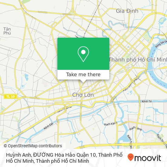 Bản đồ Huỳnh Anh, ĐƯỜNG Hòa Hảo Quận 10, Thành Phố Hồ Chí Minh