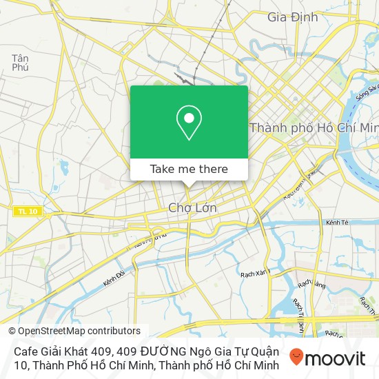 Bản đồ Cafe Giải Khát 409, 409 ĐƯỜNG Ngô Gia Tự Quận 10, Thành Phố Hồ Chí Minh