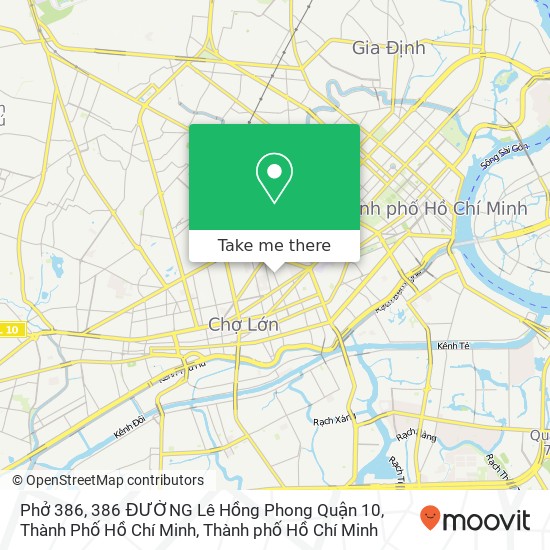 Bản đồ Phở 386, 386 ĐƯỜNG Lê Hồng Phong Quận 10, Thành Phố Hồ Chí Minh