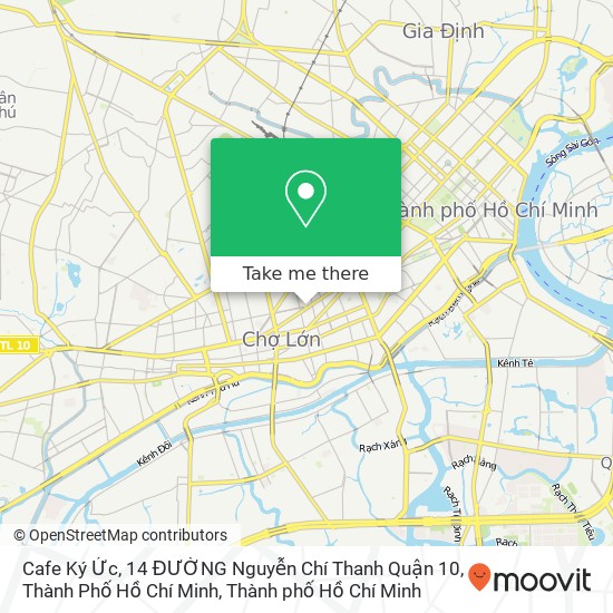 Bản đồ Cafe Ký Ức, 14 ĐƯỜNG Nguyễn Chí Thanh Quận 10, Thành Phố Hồ Chí Minh