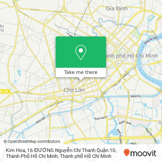 Bản đồ Kim Hoa, 16 ĐƯỜNG Nguyễn Chí Thanh Quận 10, Thành Phố Hồ Chí Minh