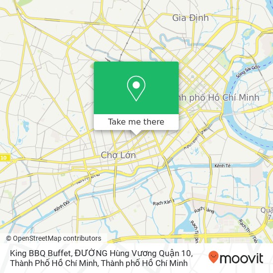 Bản đồ King BBQ Buffet, ĐƯỜNG Hùng Vương Quận 10, Thành Phố Hồ Chí Minh
