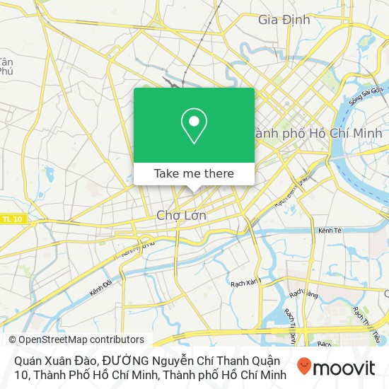 Bản đồ Quán Xuân Đào, ĐƯỜNG Nguyễn Chí Thanh Quận 10, Thành Phố Hồ Chí Minh