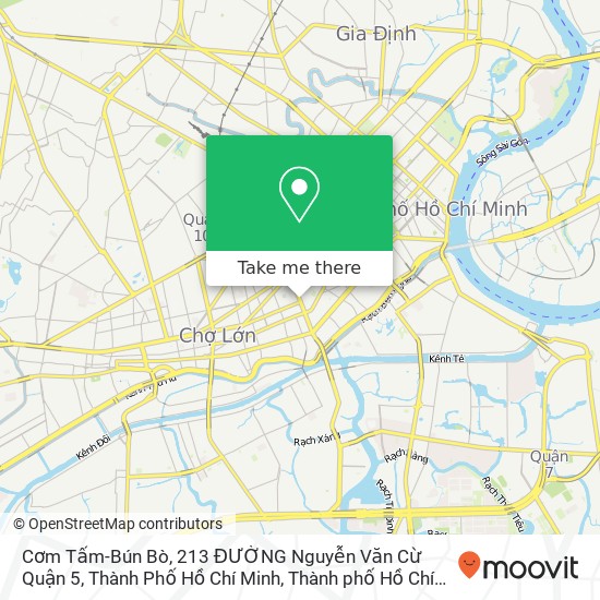 Bản đồ Cơm Tấm-Bún Bò, 213 ĐƯỜNG Nguyễn Văn Cừ Quận 5, Thành Phố Hồ Chí Minh