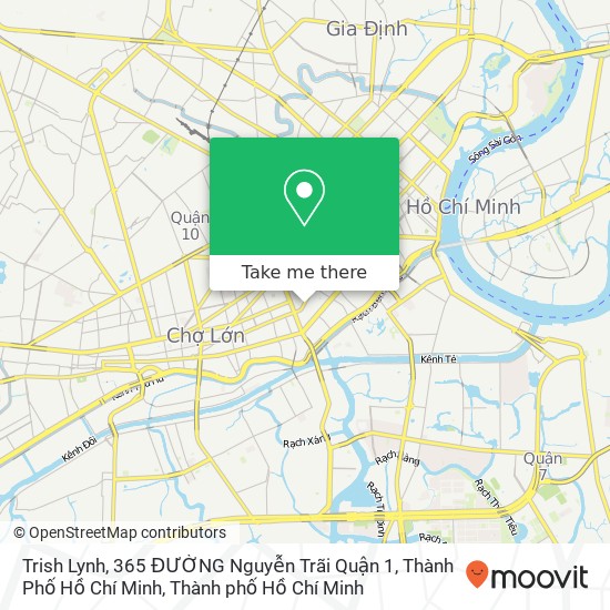 Bản đồ Trish Lynh, 365 ĐƯỜNG Nguyễn Trãi Quận 1, Thành Phố Hồ Chí Minh