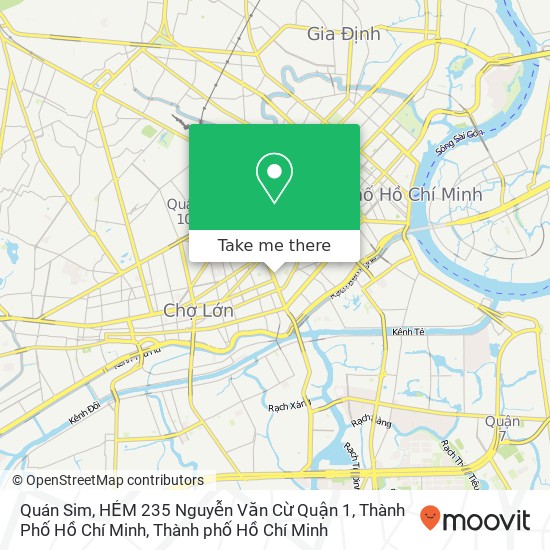 Bản đồ Quán Sim, HẺM 235 Nguyễn Văn Cừ Quận 1, Thành Phố Hồ Chí Minh