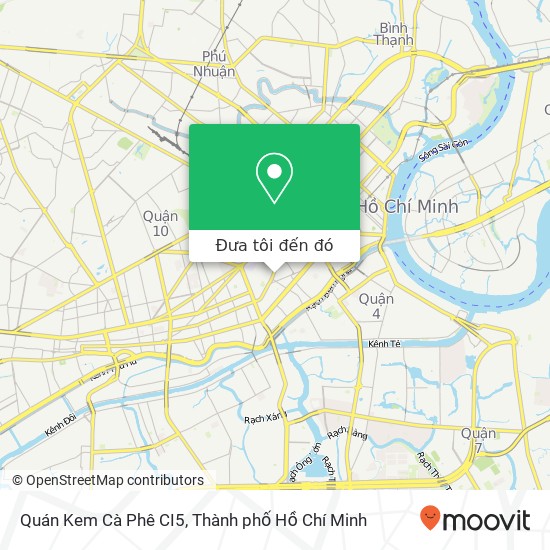 Bản đồ Quán Kem Cà Phê CI5, HẺM 269 Nguyễn Trãi Quận 1, Thành Phố Hồ Chí Minh