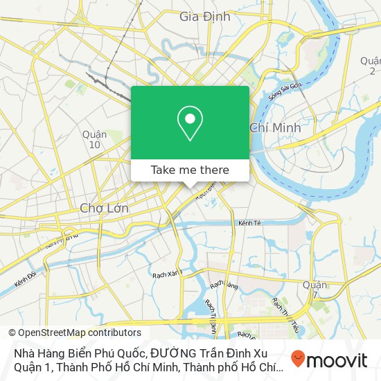 Bản đồ Nhà Hàng Biển Phú Quốc, ĐƯỜNG Trần Đình Xu Quận 1, Thành Phố Hồ Chí Minh