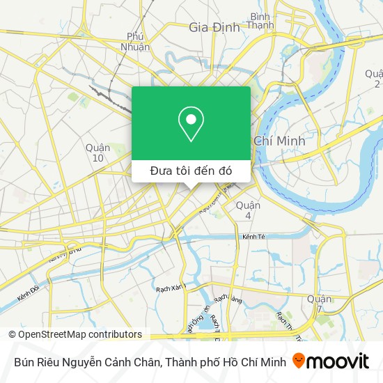 Bản đồ Bún Riêu Nguyễn Cảnh Chân
