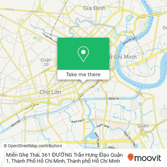Bản đồ Miến Ghẹ Thái, 361 ĐƯỜNG Trần Hưng Đạo Quận 1, Thành Phố Hồ Chí Minh