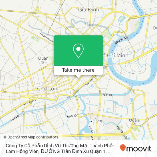 Bản đồ Công Ty Cổ Phần Dịch Vụ Thương Mại Thành Phố-Lam Hồng Viên, ĐƯỜNG Trần Đình Xu Quận 1, Thành Phố Hồ Chí Minh
