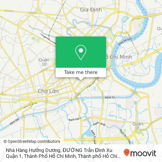 Bản đồ Nhà Hàng Hướng Dương, ĐƯỜNG Trần Đình Xu Quận 1, Thành Phố Hồ Chí Minh