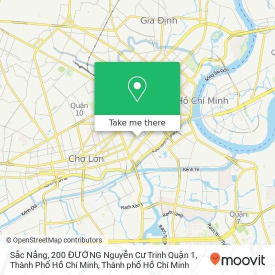 Bản đồ Sắc Nắng, 200 ĐƯỜNG Nguyễn Cư Trinh Quận 1, Thành Phố Hồ Chí Minh