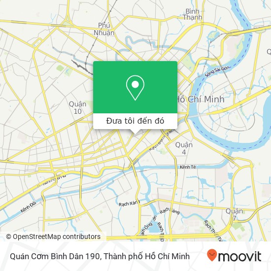 Bản đồ Quán Cơm Bình Dân 190, ĐƯỜNG Nguyễn Cư Trinh Quận 1, Thành Phố Hồ Chí Minh