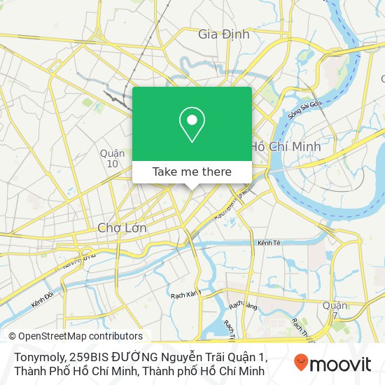 Bản đồ Tonymoly, 259BIS ĐƯỜNG Nguyễn Trãi Quận 1, Thành Phố Hồ Chí Minh