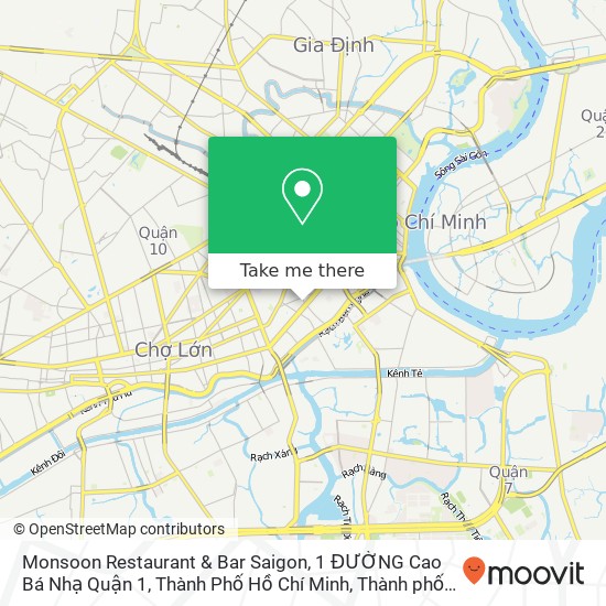 Bản đồ Monsoon Restaurant & Bar Saigon, 1 ĐƯỜNG Cao Bá Nhạ Quận 1, Thành Phố Hồ Chí Minh