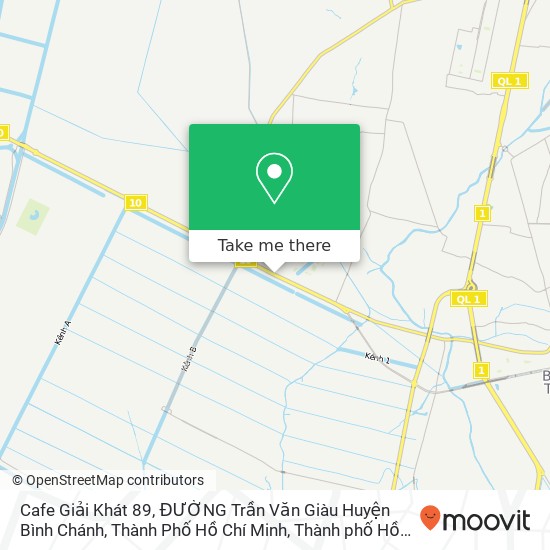 Bản đồ Cafe Giải Khát 89, ĐƯỜNG Trần Văn Giàu Huyện Bình Chánh, Thành Phố Hồ Chí Minh