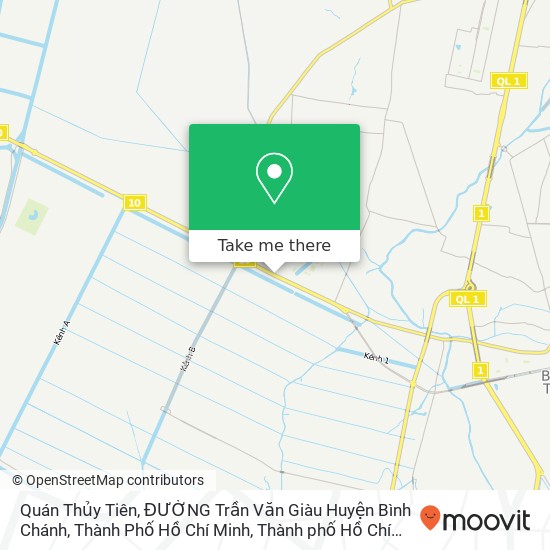 Bản đồ Quán Thủy Tiên, ĐƯỜNG Trần Văn Giàu Huyện Bình Chánh, Thành Phố Hồ Chí Minh