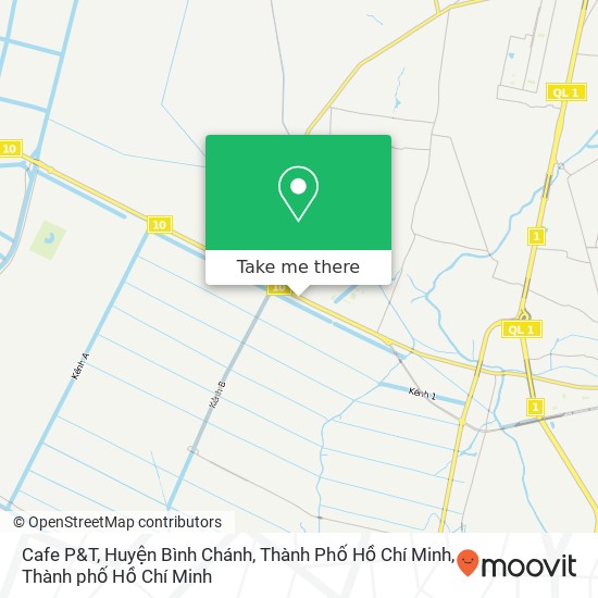 Bản đồ Cafe P&T, Huyện Bình Chánh, Thành Phố Hồ Chí Minh