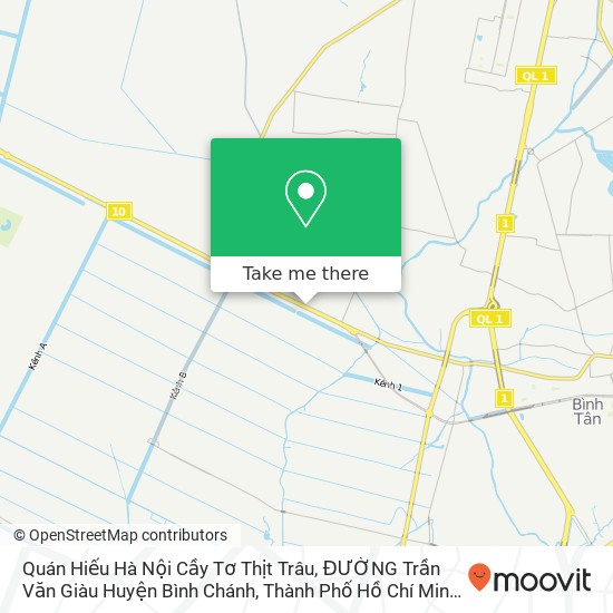 Bản đồ Quán Hiếu Hà Nội Cầy Tơ Thịt Trâu, ĐƯỜNG Trần Văn Giàu Huyện Bình Chánh, Thành Phố Hồ Chí Minh
