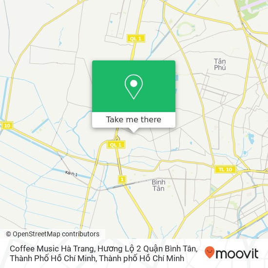 Bản đồ Coffee Music Hà Trang, Hương Lộ 2 Quận Bình Tân, Thành Phố Hồ Chí Minh