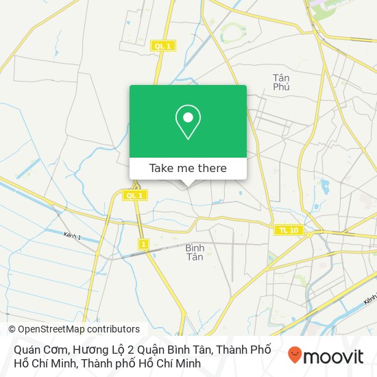 Bản đồ Quán Cơm, Hương Lộ 2 Quận Bình Tân, Thành Phố Hồ Chí Minh