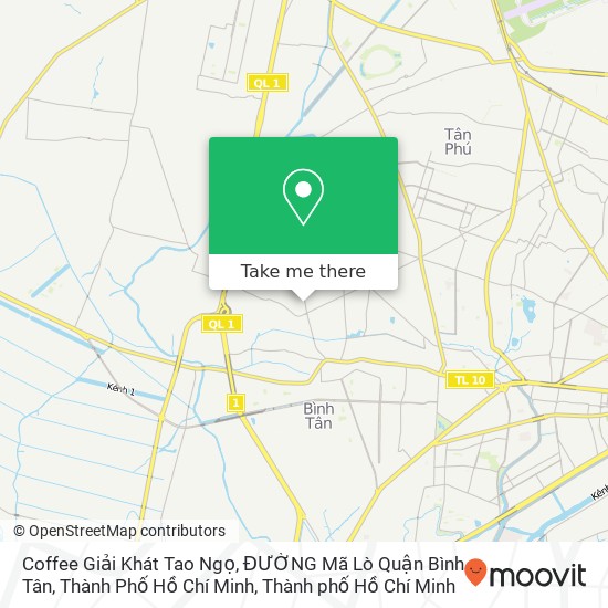 Bản đồ Coffee Giải Khát Tao Ngọ, ĐƯỜNG Mã Lò Quận Bình Tân, Thành Phố Hồ Chí Minh
