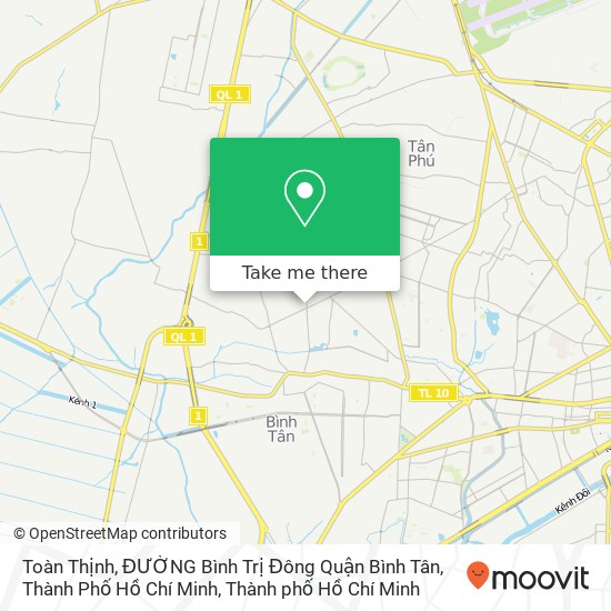 Bản đồ Toàn Thịnh, ĐƯỜNG Bình Trị Đông Quận Bình Tân, Thành Phố Hồ Chí Minh