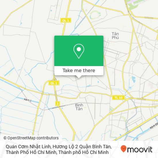 Bản đồ Quán Cơm Nhật Linh, Hương Lộ 2 Quận Bình Tân, Thành Phố Hồ Chí Minh