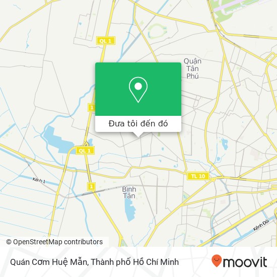 Bản đồ Quán Cơm Huệ Mẫn, ĐƯỜNG Thoại Ngọc Hầu Quận Bình Tân, Thành Phố Hồ Chí Minh