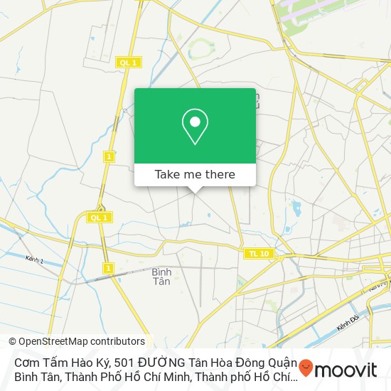 Bản đồ Cơm Tấm Hào Ký, 501 ĐƯỜNG Tân Hòa Đông Quận Bình Tân, Thành Phố Hồ Chí Minh