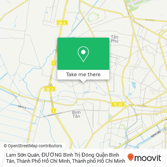 Bản đồ Lam Sơn Quán, ĐƯỜNG Bình Trị Đông Quận Bình Tân, Thành Phố Hồ Chí Minh