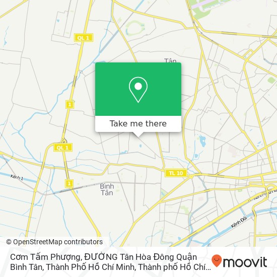 Bản đồ Cơm Tấm Phượng, ĐƯỜNG Tân Hòa Đông Quận Bình Tân, Thành Phố Hồ Chí Minh