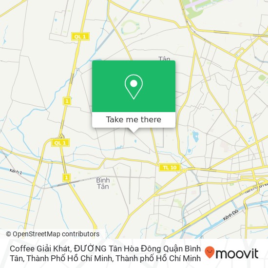 Bản đồ Coffee Giải Khát, ĐƯỜNG Tân Hòa Đông Quận Bình Tân, Thành Phố Hồ Chí Minh
