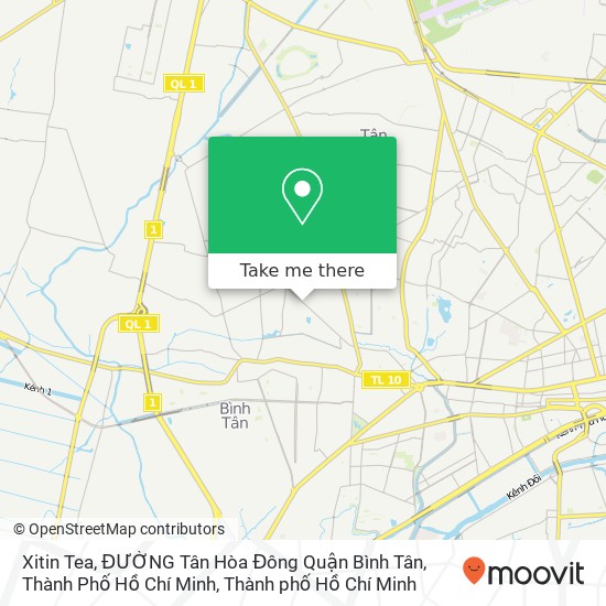 Bản đồ Xitin Tea, ĐƯỜNG Tân Hòa Đông Quận Bình Tân, Thành Phố Hồ Chí Minh