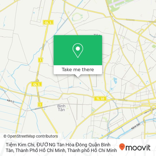 Bản đồ Tiệm Kim Chi, ĐƯỜNG Tân Hòa Đông Quận Bình Tân, Thành Phố Hồ Chí Minh