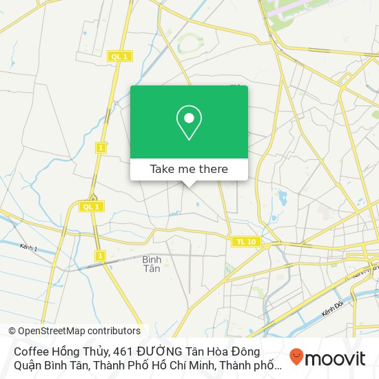 Bản đồ Coffee Hồng Thủy, 461 ĐƯỜNG Tân Hòa Đông Quận Bình Tân, Thành Phố Hồ Chí Minh
