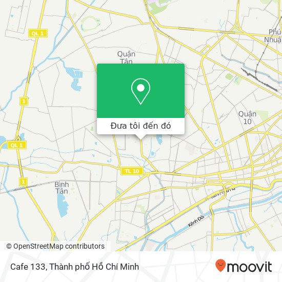 Bản đồ Cafe 133, 131 ĐƯỜNG Lũy Bán Bích Quận Tân Phú, Thành Phố Hồ Chí Minh