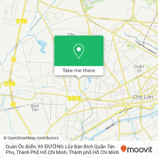 Bản đồ Quán Ốc Biển, 90 ĐƯỜNG Lũy Bán Bích Quận Tân Phú, Thành Phố Hồ Chí Minh