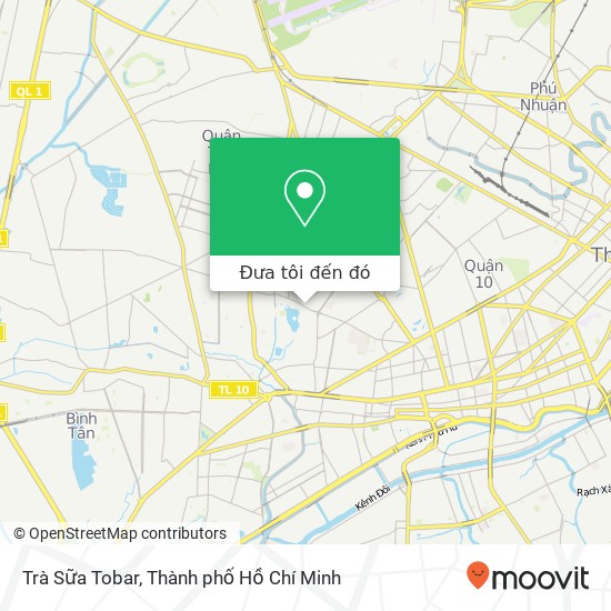 Bản đồ Trà Sữa Tobar, ĐƯỜNG Hòa Bình Quận 11, Thành Phố Hồ Chí Minh