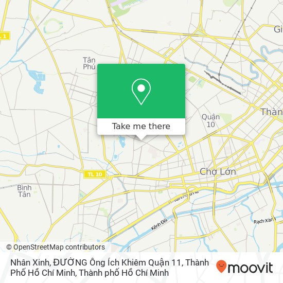 Bản đồ Nhân Xinh, ĐƯỜNG Ông Ích Khiêm Quận 11, Thành Phố Hồ Chí Minh