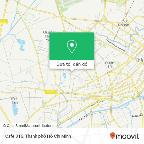 Bản đồ Cafe 316, 316 ĐƯỜNG Lạc Long Quân Quận 11, Thành Phố Hồ Chí Minh