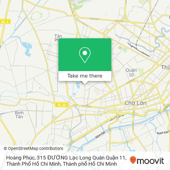 Bản đồ Hoàng Phúc, 315 ĐƯỜNG Lạc Long Quân Quận 11, Thành Phố Hồ Chí Minh