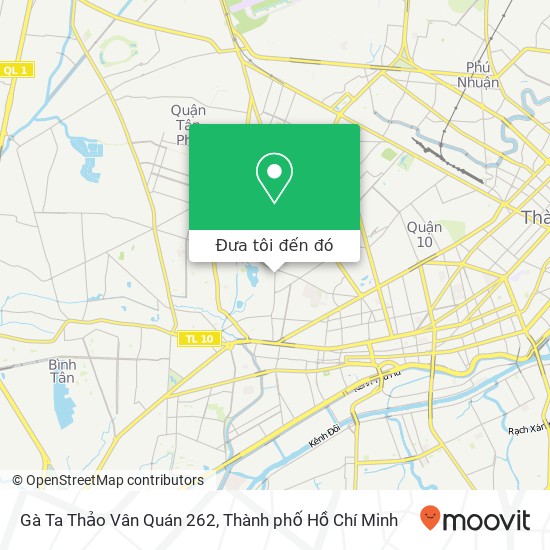 Bản đồ Gà Ta Thảo Vân Quán 262, 262 ĐƯỜNG Lạc Long Quân Quận 11, Thành Phố Hồ Chí Minh