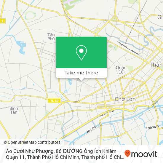 Bản đồ Áo Cưới Như Phượng, 86 ĐƯỜNG Ông Ích Khiêm Quận 11, Thành Phố Hồ Chí Minh