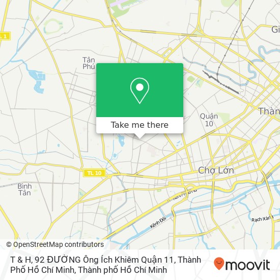 Bản đồ T & H, 92 ĐƯỜNG Ông Ích Khiêm Quận 11, Thành Phố Hồ Chí Minh