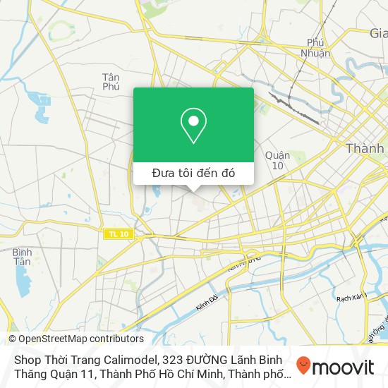 Bản đồ Shop Thời Trang Calimodel, 323 ĐƯỜNG Lãnh Binh Thăng Quận 11, Thành Phố Hồ Chí Minh