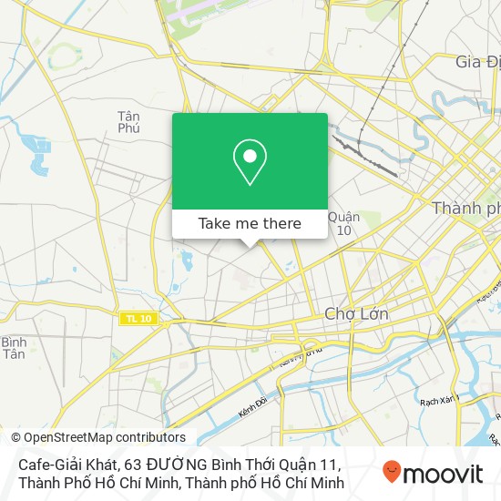 Bản đồ Cafe-Giải Khát, 63 ĐƯỜNG Bình Thới Quận 11, Thành Phố Hồ Chí Minh